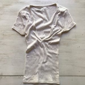 Urban Outfitters deep v neck t shirt